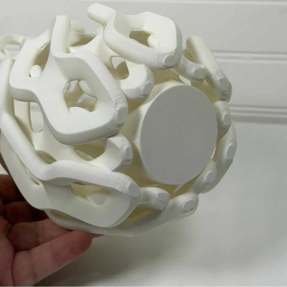 Sculptural Vase, Chain Vase, Wavy Openwork Decorative Vase